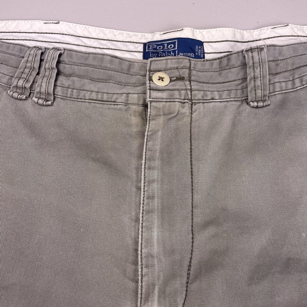 Y2K Polo by Ralph Lauren Cargo Shorts 42 (43x9.5) Mens Green Distressed Baggy